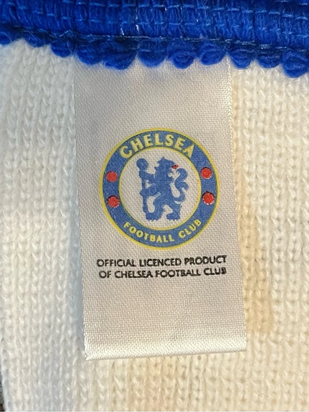 Chelsea Football Club Blue and White Striped Supporter Scarf